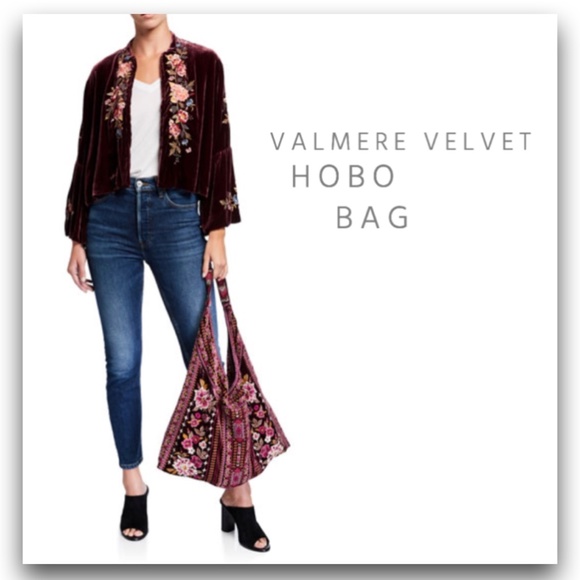 SOLD Johnny Was Valmere Velvet Hobo Bag - Picture 4 of 7